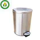 Household 2 layers polishing stainless steel foot pedal trash bin waste bin dustbin
