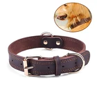 Hot Selling Amazon Wholesale Personalized Custom Leather Pet Collars High Quality Soft Double Genuine Leather Dog Collar
