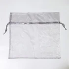 Wholesale Custom High Quality gray organza gift bag big size organza pouch