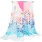 Scarf Scarf Factory High Quality Custom Long Style Lady Georgette Silk Scarf