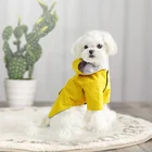 hooded reflective raincoat waterproof clothing padded pet clothes for supply dog coat for chihuahua cloak