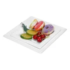 Packaging Plates Sugarcane Bagasse Fast Food Packaging Compostable 6'' Plates Square