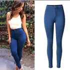 Hot sale slim fit design ladies denim pant skinny femme comfortable fashion plus size stretch high waist jeans woman