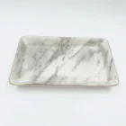 Hot Sale White Marble Ceramic Jewelry Dish Ins Hot Jewelry Tray For Wedding Decoration