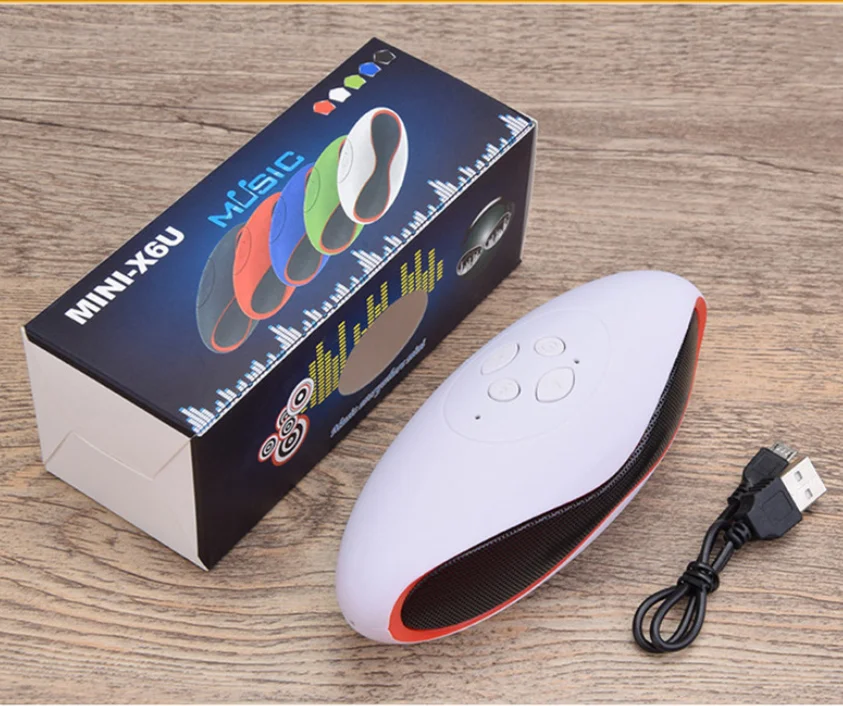 Amazon New X6 LED Mini Party DJ Bass Portable Wireless Bluetooth Speaker with FM Radio TF Mic USB - ANKUX.COM