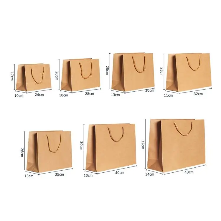 eco friendly custom logo printed crarft paper bag