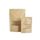 Eco-friendly Zipper Top Matt Laminated Package Paper Bag Kraft Paper Zip Lock Bag