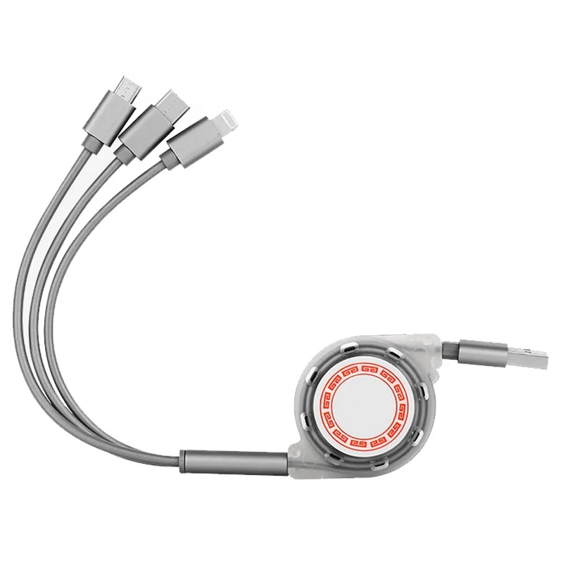 New Retractable 3 in 1 micro usb cable USB C - ANKUX.COM