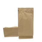 Laminated Aluminum Foil Kraft Paper Flat Bottom Custom Vacuum Coffee Plastic Packing Bags With Valve