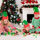 Party Gifts Christmas Elf Felt Hat Jingle Bells Xmas Holiday Party Costume Favors Gifts Accessories