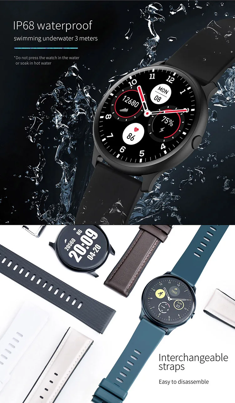 tpu watchband band material 22mm interchangeable sport strap