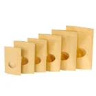 Retort Pouch Custom Printed Retort Pouch Food Packaging Zip-lock Stand Up Kraft Paper Bag With Window