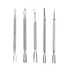 5pcs Most Popular Tools Stainless Steel Nail Pusher Set For Wiping Nail Polish