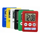 High Quality Custom logo electronic lcd digital countdown kitchen timer with magnet light alarm