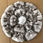 Fur Pelt Factory High Quality Soft Plush Real Fox Decorative Fur Pad