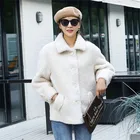 Women Fur Jacket New Product 2020 Curly Sheepskin Shearing Wool Women Lamb Fur Coat Winter Jacket Sheep Shearing Fur Coat
