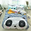 2019 wholesale 100% cotton cheap rabbit panda animal carton print single bedsheets bedding set for kids children