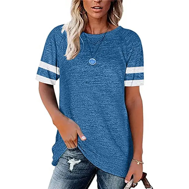 Best Seller Fashion 2021 Women Tops Short Sleeve Top Ladies' Blouses Casual Loose Patchwork T-Shirt Women Top
Best Seller Fashion 2021 Women Tops Short Sleeve Top Ladies' Blouses Casual Loose Patchwork T-Shirt Women Top