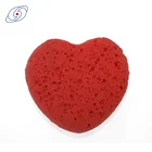 China foam factory OEM New Design Heart Shaped Body sponge Bath Scrubbers Sponge