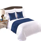 Standard Single 3cm Stripe Luxury Bleached Suite Hotel Bedding Set For Sale America Hotels