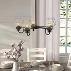 Antique Decoration Black Iron Style Antique Classic Decoration Pendant Light For Dining Room