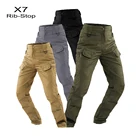 IX7 Men's Waterproof Rib Stop Military Tactical Pants Army Fans Combat Pant Hiking Hunting Multi Pockets Cargo Worker Pant