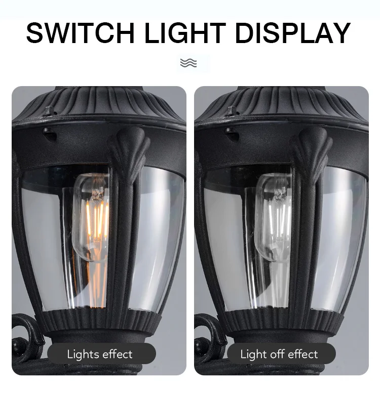 Luxury House Garden Yard Waterproof Outdoor Dust Proof External Wall Lamp