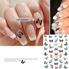 Nail Stickers Art Sticker Hot Sale Wholesale Butterfly Nail Polish Stickers 7 Design Nail Art Sticker
