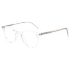 transparent optical round clear acetate eye glasses frame design