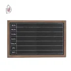 wooden framed magnetic calendar school office blackboard