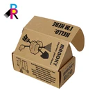 Custom kraft recyclable folded mailer shipping packaging corrugated box retailer