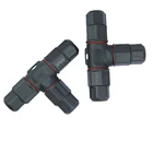 IP68 12v garden lighting cable Three Way T connectors 2PIN 3PIN 4pin Waterproof Led connectors
