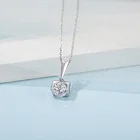 Link Chain 925 Necklace Abiding Custom Moissanite Diamond Set Silver Bridal Jewelry Women Earrings Pendant