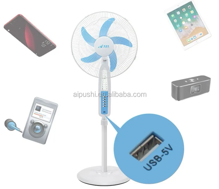 Stand Fan, 12V, Solar, USB - detail 2