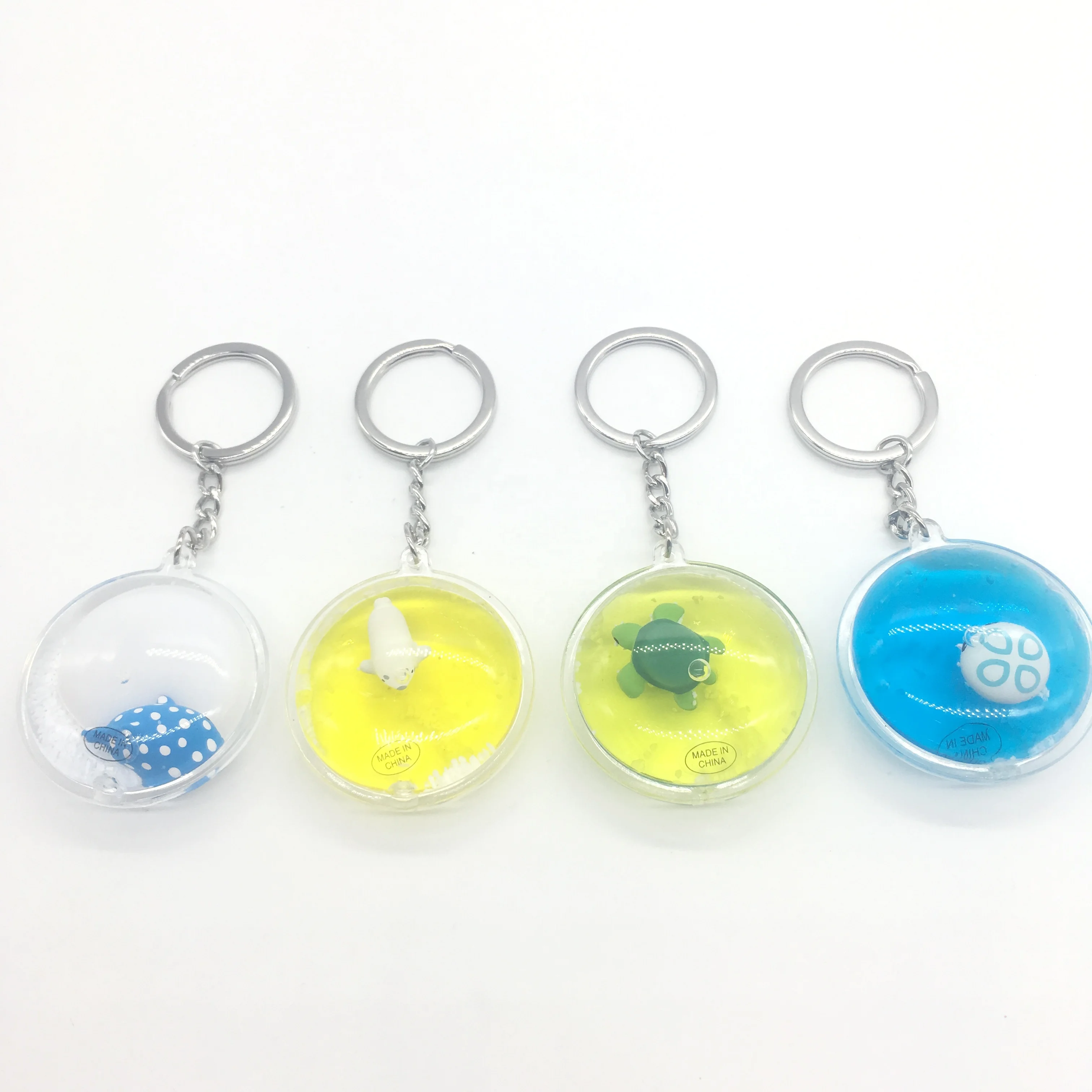 wedding gift personalized custom crystal aqua keychain