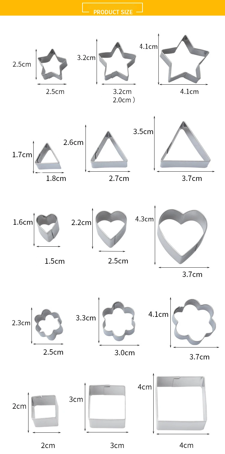 Online Top Seller 2019 New Baking Tool 24 PCS Stainless Steel Halloween DIY Tools Heart Star Biscuits Mold Cookie Cutter Set