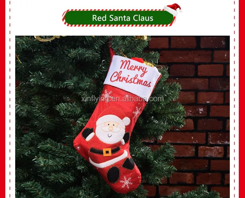 stocking christmas ornament old man elk christmas gift bag candy