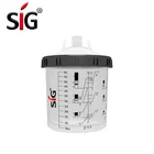 Compared to PPS cups stainless steel SATA adapor of US market spray gun cup