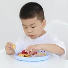 Bpa Free Non Slip Christmas Mat Bear Divided Suction Silicone Baby Plate