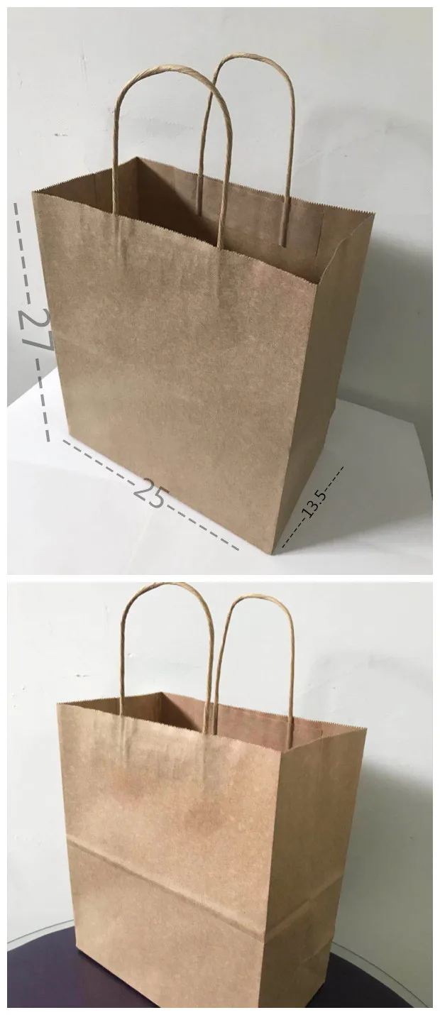 cheap gift shopping kraft paper bag printed custom paper bags