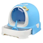 Amazon Hot Sell Luxury Large Cat Litter Box Cat Clean Toilet Litter Box