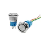 ABEI 19mm self-locking waterproof ring led illuminated momentary push button switches for Automatic door