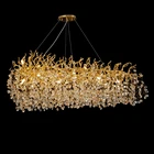 custom hotel decoration K9 crystal designer lights suspended chandelier