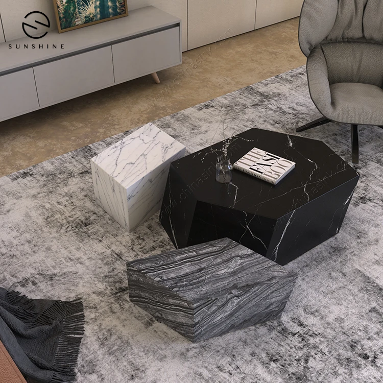 Home Hotel Furniture Modern Marble Coffee Table Side Table For Living Room Design