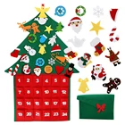 Wanuocraft DIY Felt Christmas Tree Xmas Ornaments Kids Wall Hanging Calendar Xmas Gifts For Christmas Day