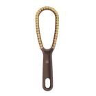 Specially-shaped tip catches lint cleaning brush for clothes