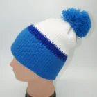 2020 wholesale fashionable jacquard cuffed winter knit toque beanie hats for girl