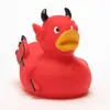OEM squeeze custom print floating baby bath devil rubber duck
