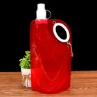 Foldable Water Bag Outdoor Portable Plastic Outdoor Sports Foldable Pouches Drinking Water Bag with Spout