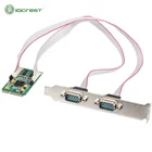 IOCREST NEW ARRIVAL 2-Port RS232 Industrial Mini PCI-E Serial Card
